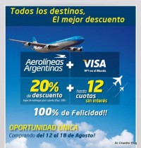 aerolineas argentinas con 20% de descuento
