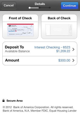Depósito de cheques con el iPhone