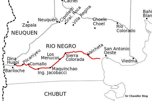 Apoyando a la ruta 23 de Río Negro Sir Chandler