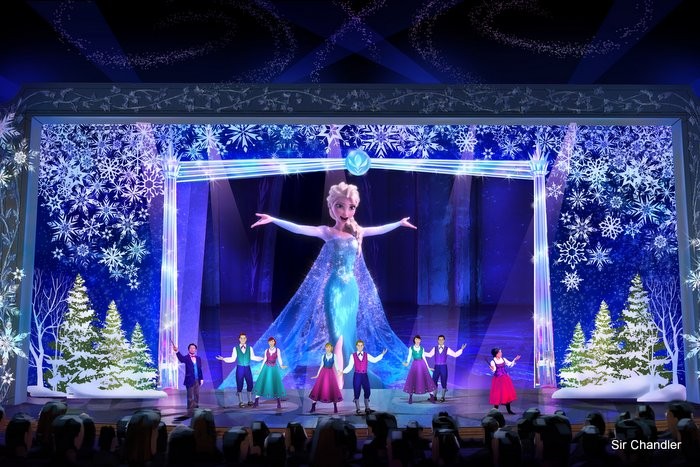 SHANGHAI DISNEY RESORT (Shanghai July 15, 2015) Guests of all ages are encouraged to sing along to their favorite “Frozen” tunes during “Frozen: A Sing-Along Celebration.” The interactive production at Evergreen Playhouse will feature Arendelle’s royal sisters, Elsa, and Anna, as well as Anna’s rescuer Kristoff. The Evergreen Playhouse is located in Fantasyland at Shanghai Disneyland.