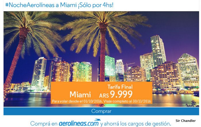 Los pasajes a Miami al mismo valor que hace dos aÃ±os - Sir Chandler