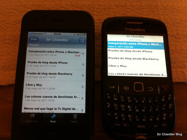 En USA eran Iphones o Blackberry