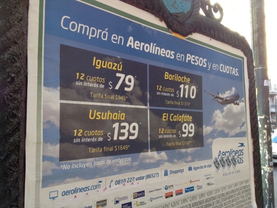 aviso de Aerolineas Argentinas