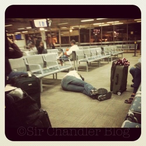 Fotos de “relax” en aeropuertos