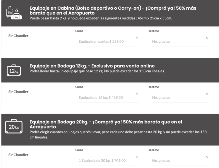 semáforo Fortalecer bádminton Equipaje a pagar: las precauciones a tomar en las distintas aerolíneas por  tamaño y momento de compra – Sir Chandler