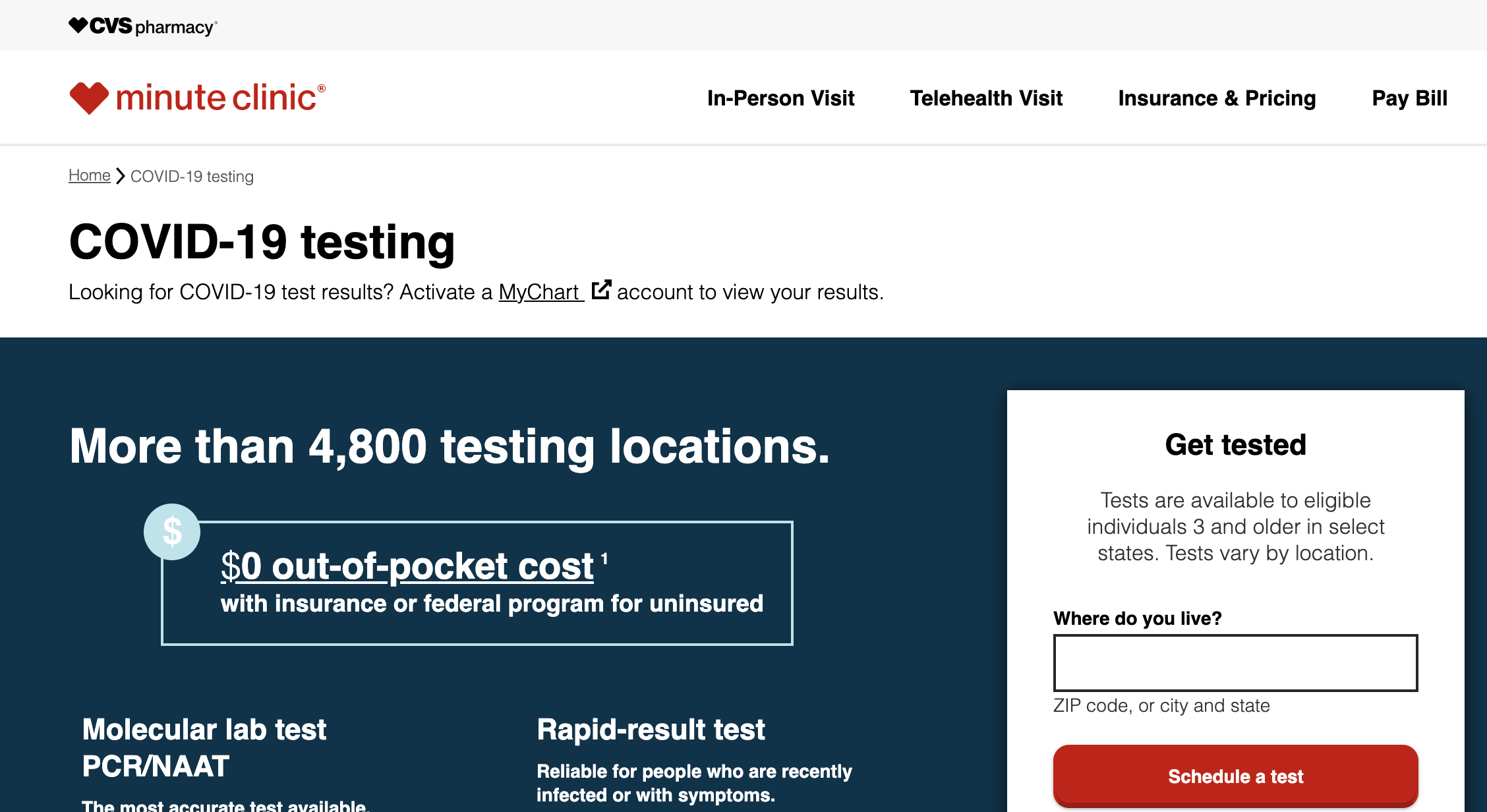 Test PCR gratis en las farmacias CVS de Estados Unidos para volver a la