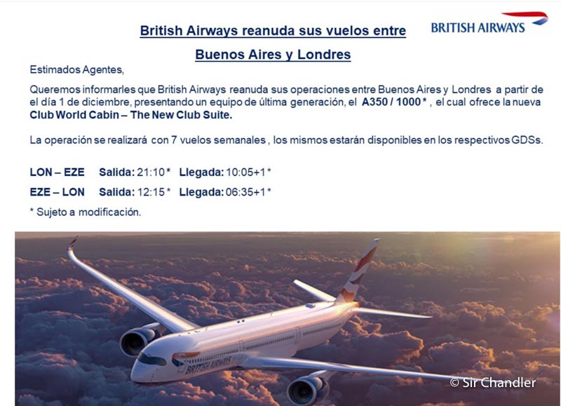 British Airways confirma el regreso a Buenos Aires - British Airways: opiniones, dudas y experiencias
