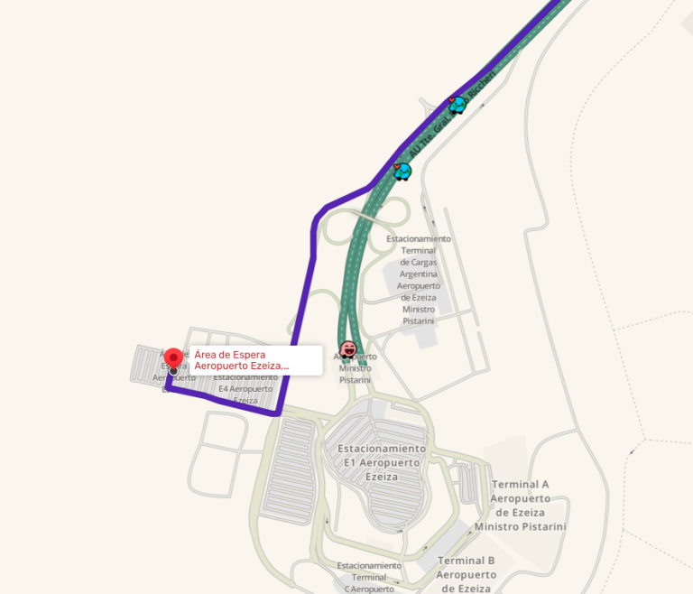 Waze: agregaron el área de espera gratuita dentro de Ezeiza para ubicarse mejor