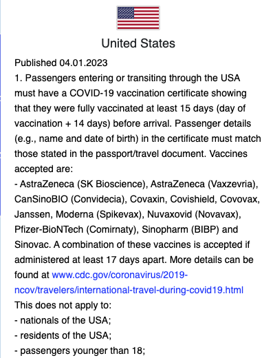 Estados Unidos renovó la exigencia de vacunas para entrar - Coronavirus en USA: Nuevos requisitos, test, trámites - Foro USA y Canada