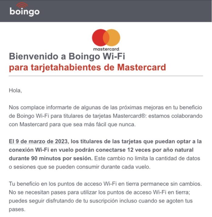 BOINGO limita el tiempo de internet en los vuelos donde tiene servicio ...