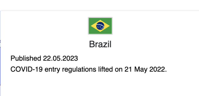 Ahora si: Brasil borró los requisitos por COVID HOY