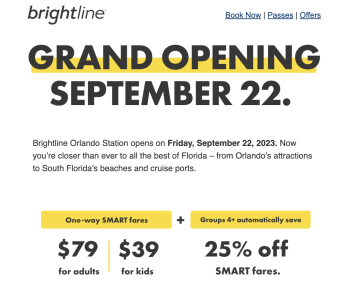 Finalmente el 22 de septiembre arranca el tren entre Miami - Foro Florida y Sudeste de USA