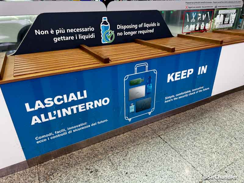Roma: otro aeropuerto europeo que ya permite pasar con líqui - Nuevo reglamento  sobre líquidos y geles en equipaje de mano