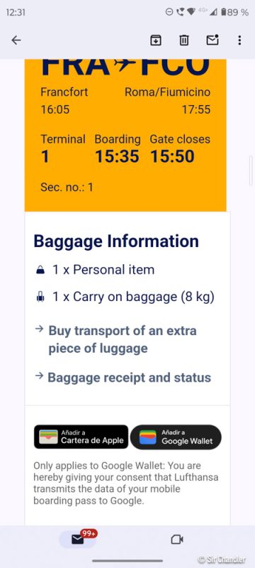 Google adaptó los boarding pass de la billetera de Apple - Foro Aviones, Aeropuertos y Aerolíneas